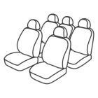 CITROEN BERLINGO II - 5 places 3 sièges arrières (De 05/2008 à 08/2018) sur mesure 2 Housses pour sièges avant + Housses pour les 3 sièges arrières