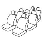 SEAT ALHAMBRA 1 - 7 places (De 08/1993 à 08/2010) sur mesure 2 Housses pour sièges avant + Housses pour les 5 sièges arrières
